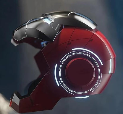 Iron Man MK5 Helmet: wearable electronic helmet, LED eyes, voice control, great for cosplay and collectors.