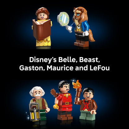 LEGO Beauty and the Beast Castle: detailed building set for adults, display décor, ideal Disney fan gift.