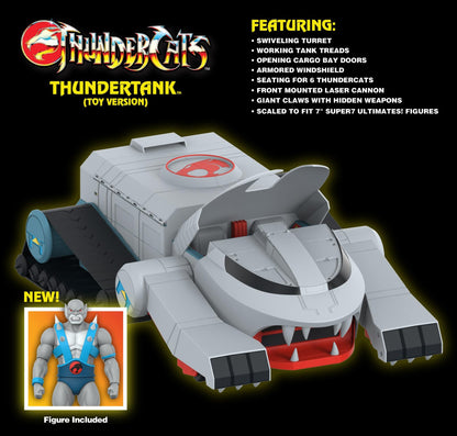 Super7 Thundercats Tank: 27-inch collectible with Panthro figure, retro design, limited edition toy.