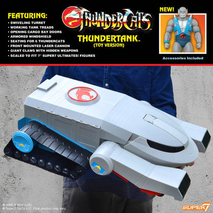 Super7 Thundercats Tank: 27-inch collectible with Panthro figure, retro design, limited edition toy.