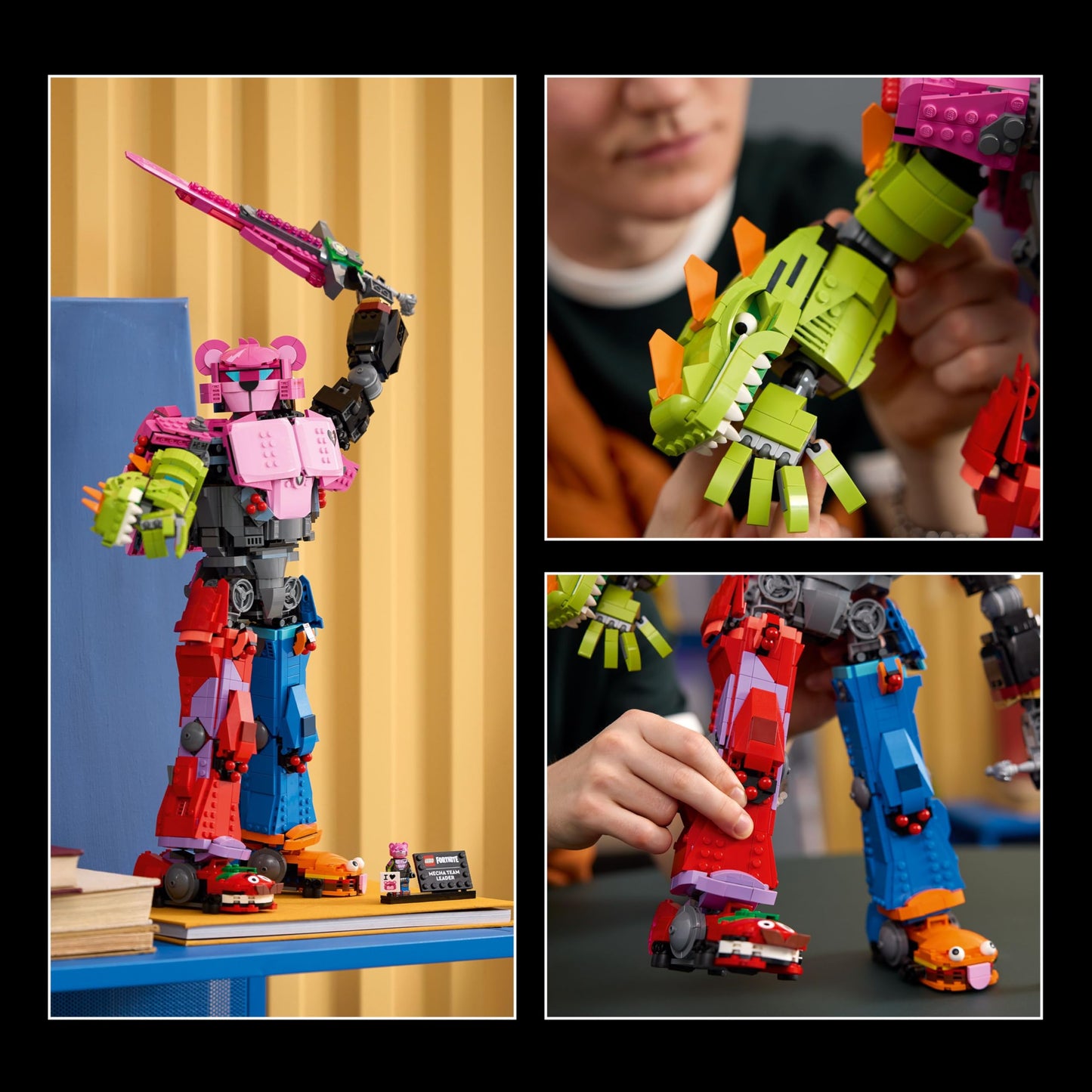 LEGO Fortnite Mecha Set: collectible building kit for adults, gaming décor, includes minifigure, great for Fortnite fans.