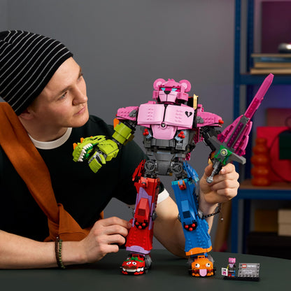LEGO Fortnite Mecha Set: collectible building kit for adults, gaming décor, includes minifigure, great for Fortnite fans.