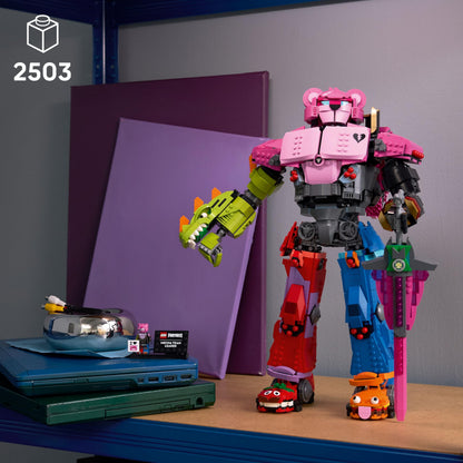 LEGO Fortnite Mecha Set: collectible building kit for adults, gaming décor, includes minifigure, great for Fortnite fans.